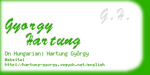 gyorgy hartung business card
